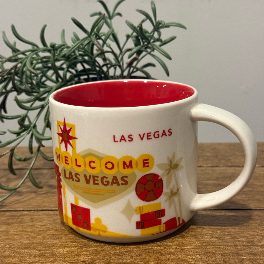 Starbucks Las Vegas Mug - Red, Yellow, and White